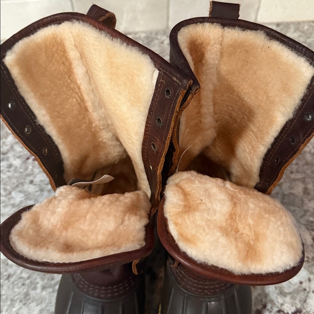 Ll Bean Fully Lined Shearling Duck Boot - image 7